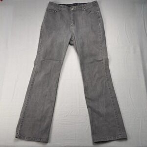 Womens D & Co High Rise Stretch Jeans, Gray, Size 18WT (35" W x 31" L)